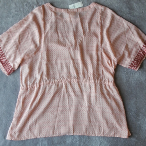 Anthro One September Pink Euphemia Peasant Blouse - Picture 7 of 7